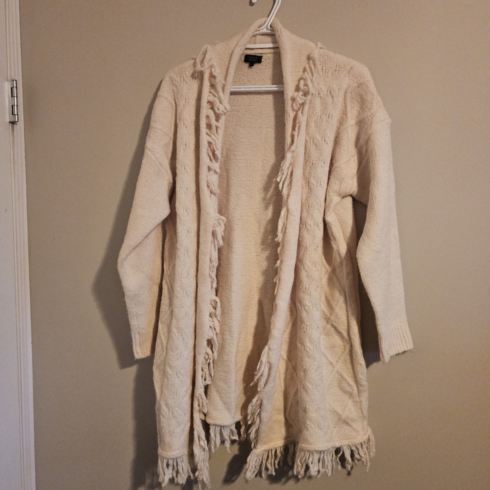 3/20.00. Long Fringed Cardigan